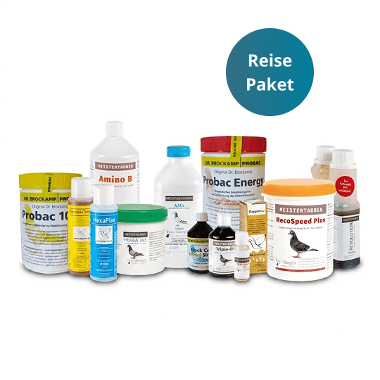 MEISTERTAUBEN Jungtauben-Reisepaket – 13 Produkte für die ganze Saison